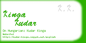 kinga kudar business card